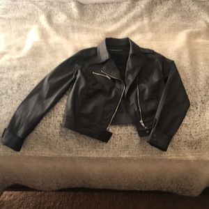 Fake leather jacket.